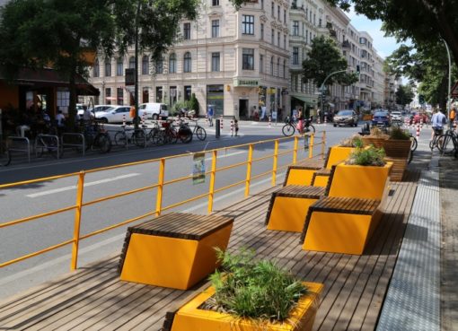 Parklet in der Bergmannstraße