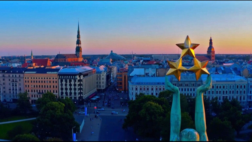 Panorama von Riga, Lettland.